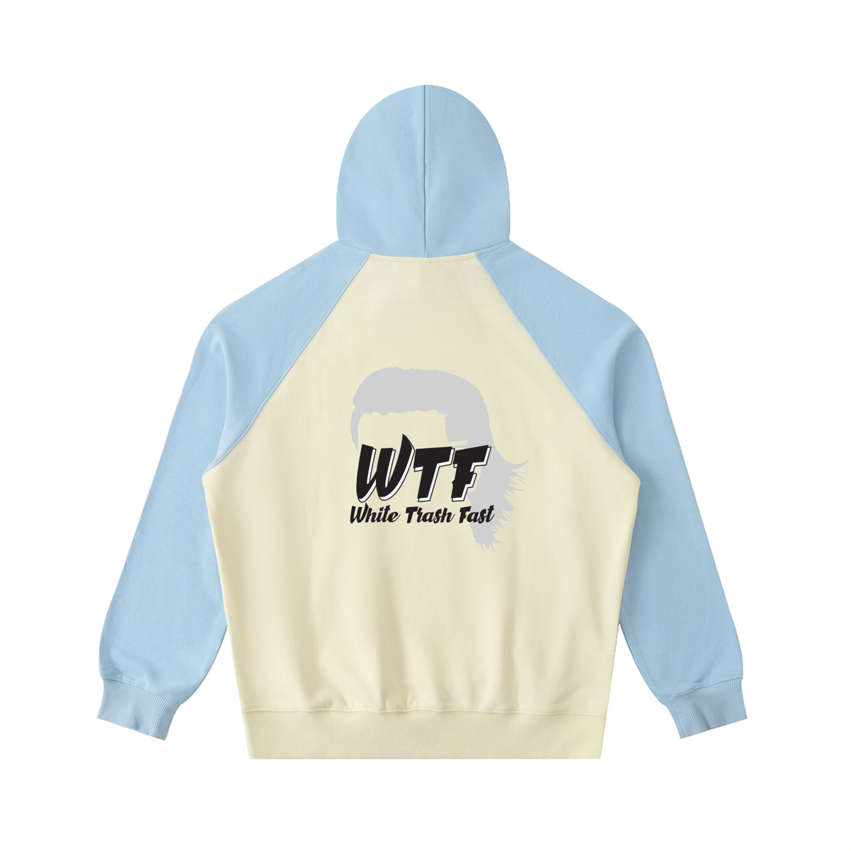 WTF Color-Block Raglan Sleeve Hoodie Unisex