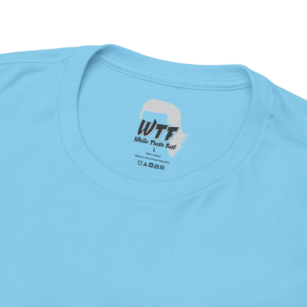 White Trash Fast Embroidered Unisex Heavy Cotton Tee