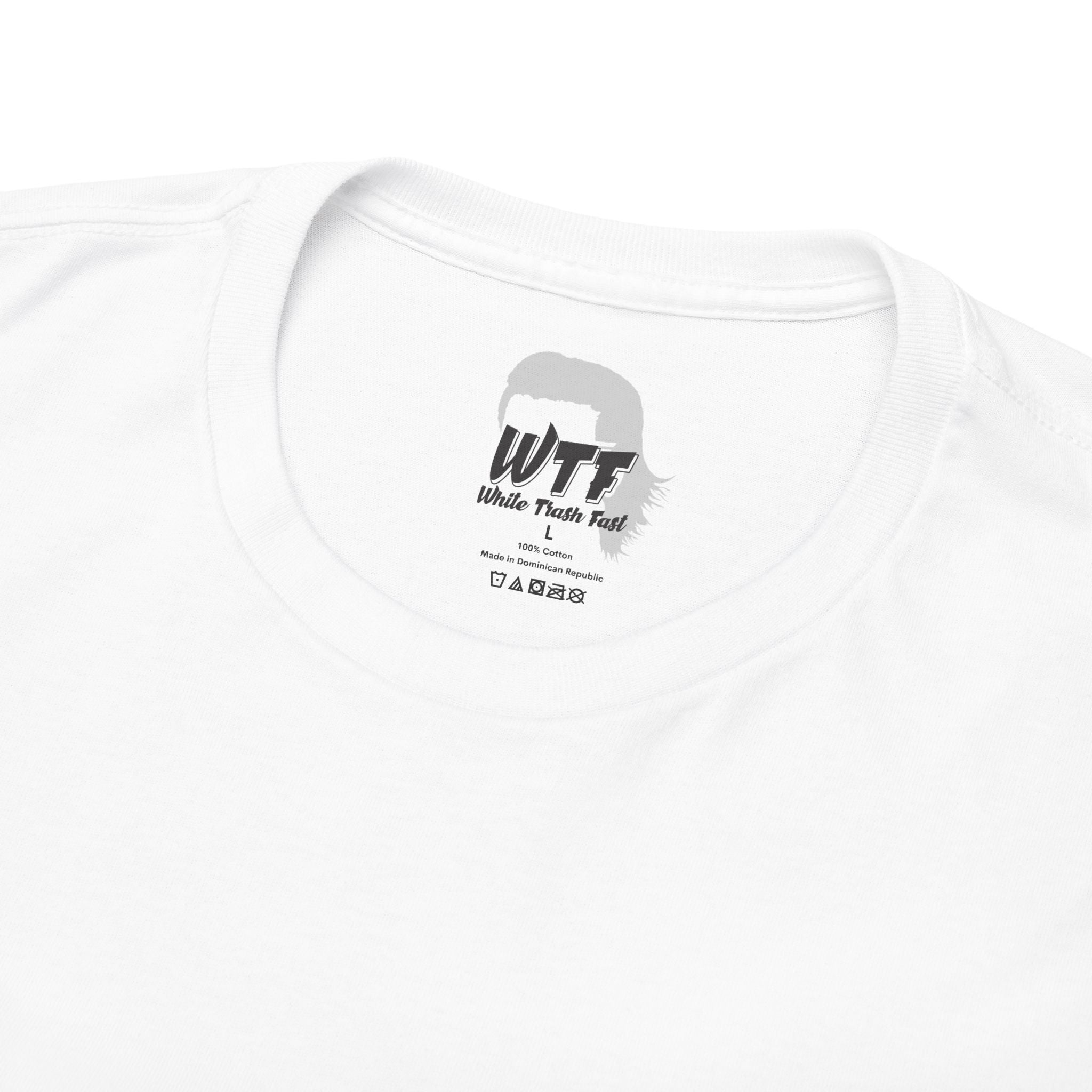 White Trash Fast Embroidered Unisex Heavy Cotton Tee