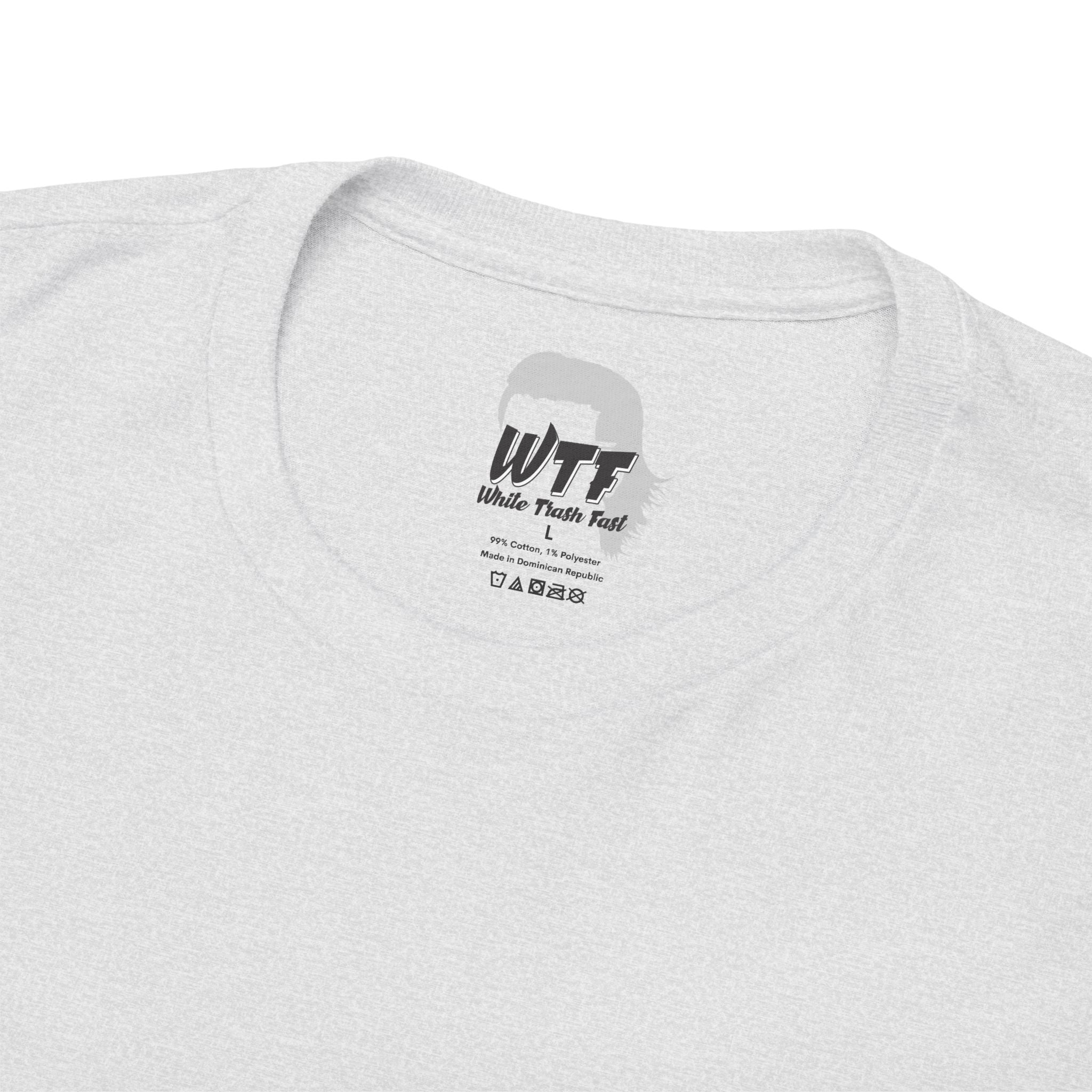 White Trash Fast Embroidered Unisex Heavy Cotton Tee
