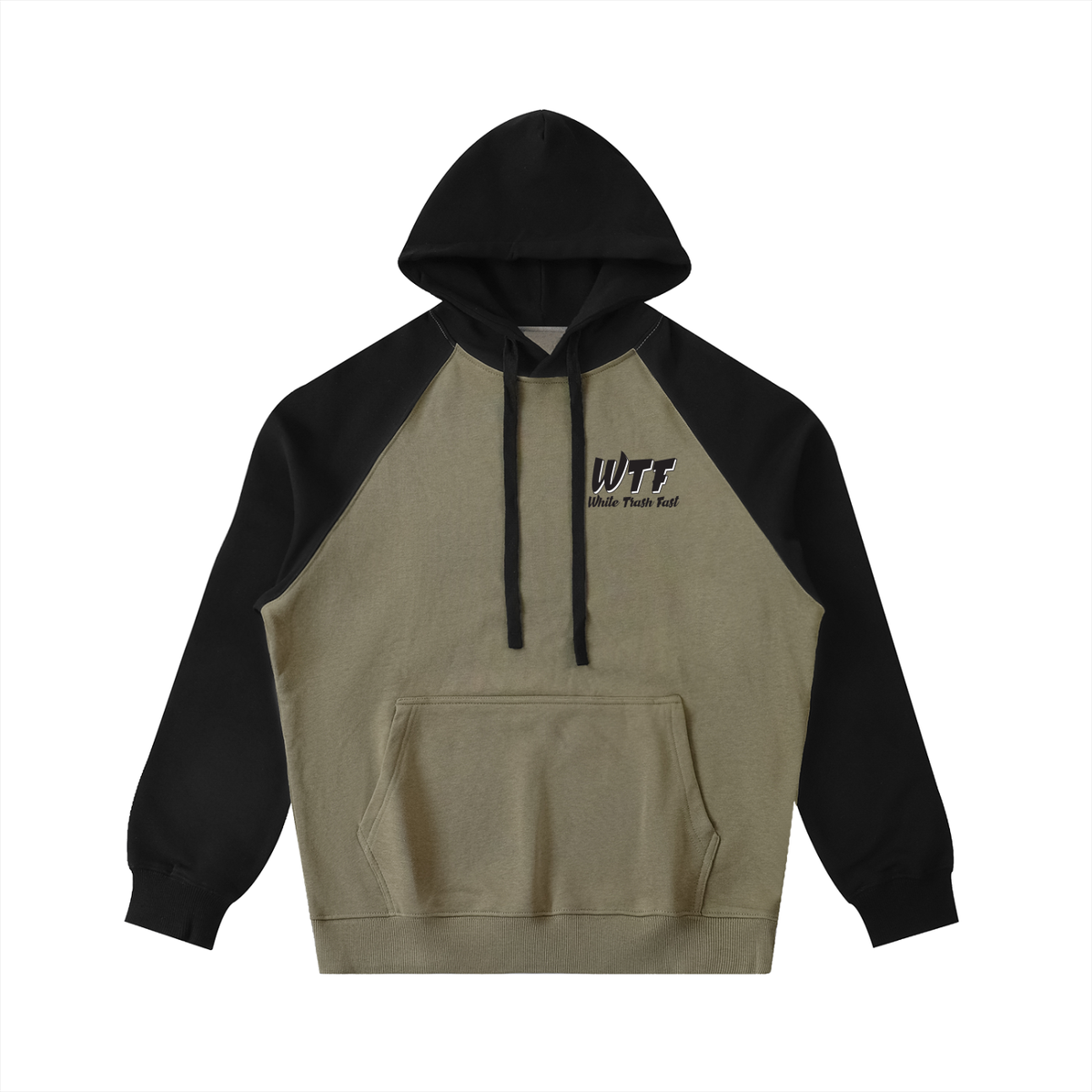 WTF Color-Block Raglan Sleeve Hoodie Unisex