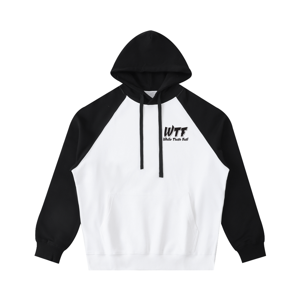 WTF Color-Block Raglan Sleeve Hoodie Unisex