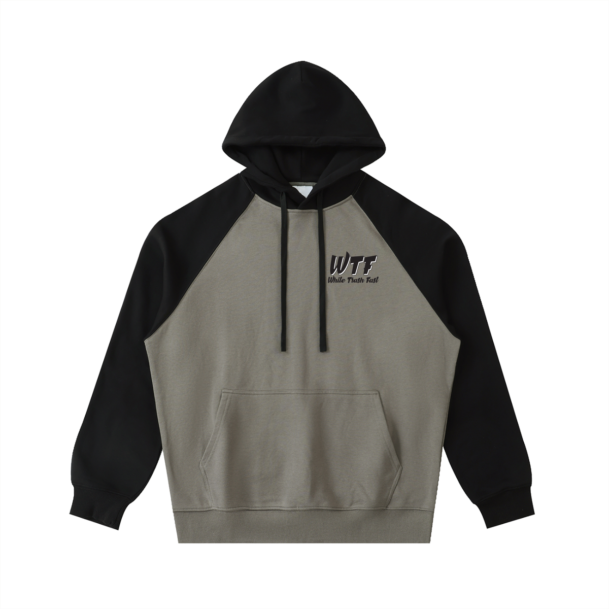 WTF Color-Block Raglan Sleeve Hoodie Unisex