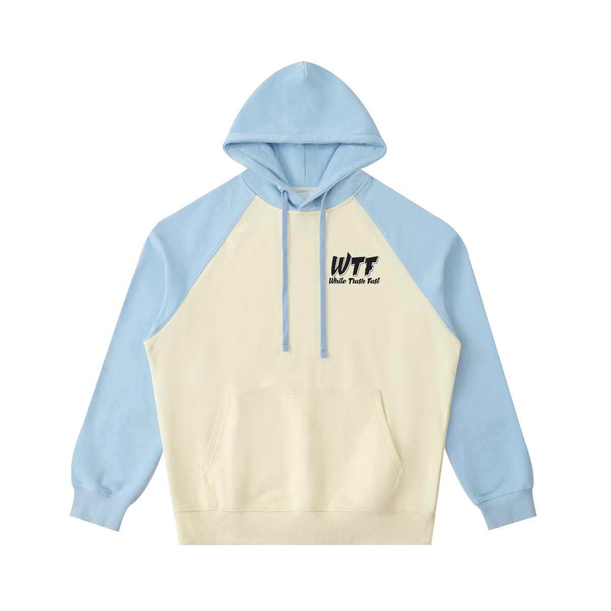 WTF Color-Block Raglan Sleeve Hoodie Unisex