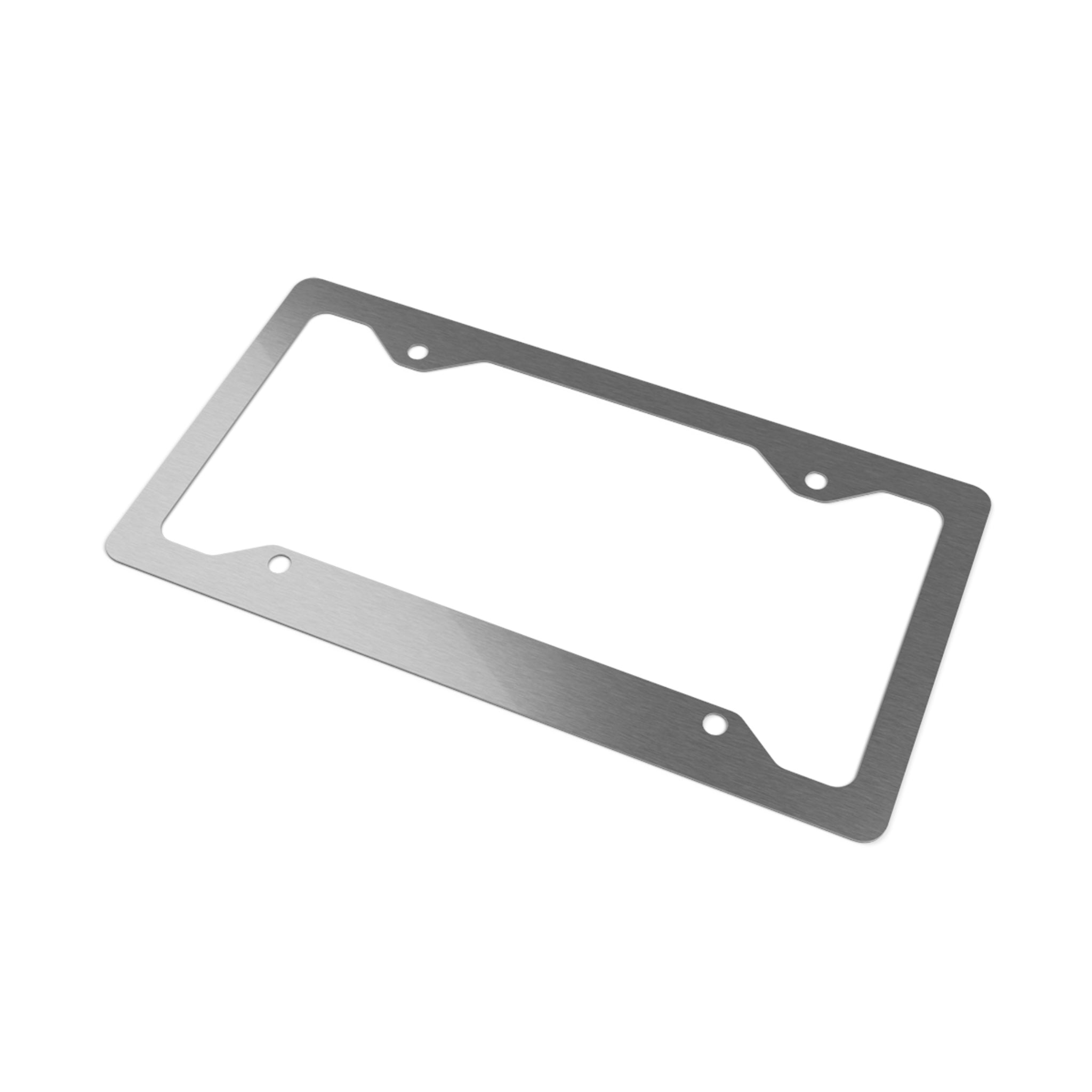 White Trash Fast Metal License Plate Frame