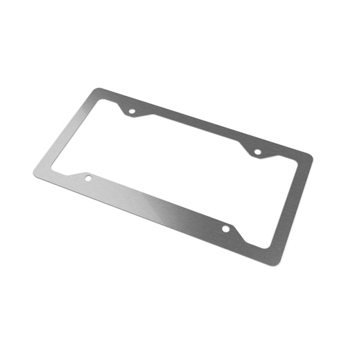 White Trash Fast Metal License Plate Frame