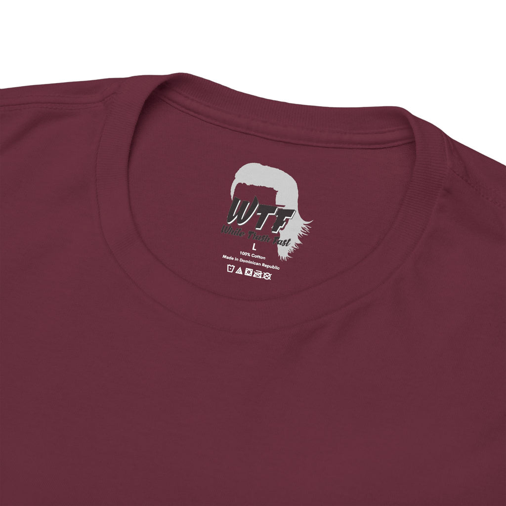 White Trash Fast Embroidered Unisex Heavy Cotton Tee