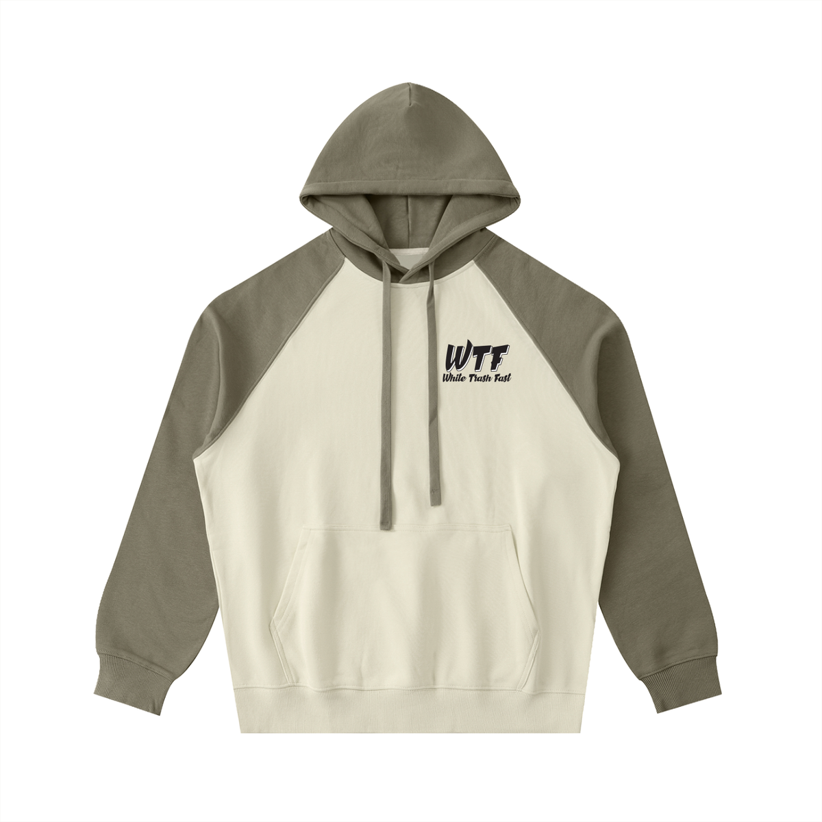 WTF Color-Block Raglan Sleeve Hoodie Unisex