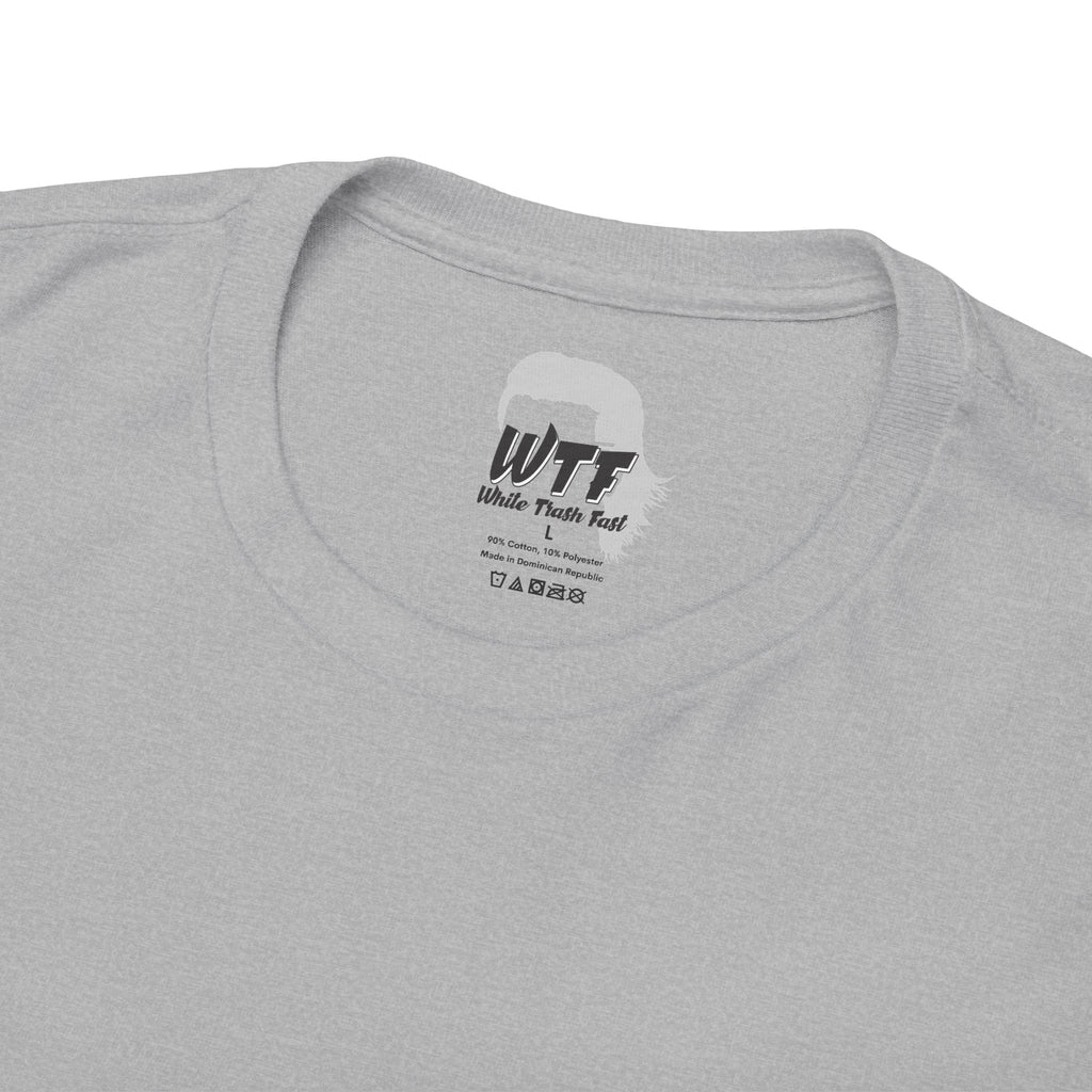 White Trash Fast Embroidered Unisex Heavy Cotton Tee
