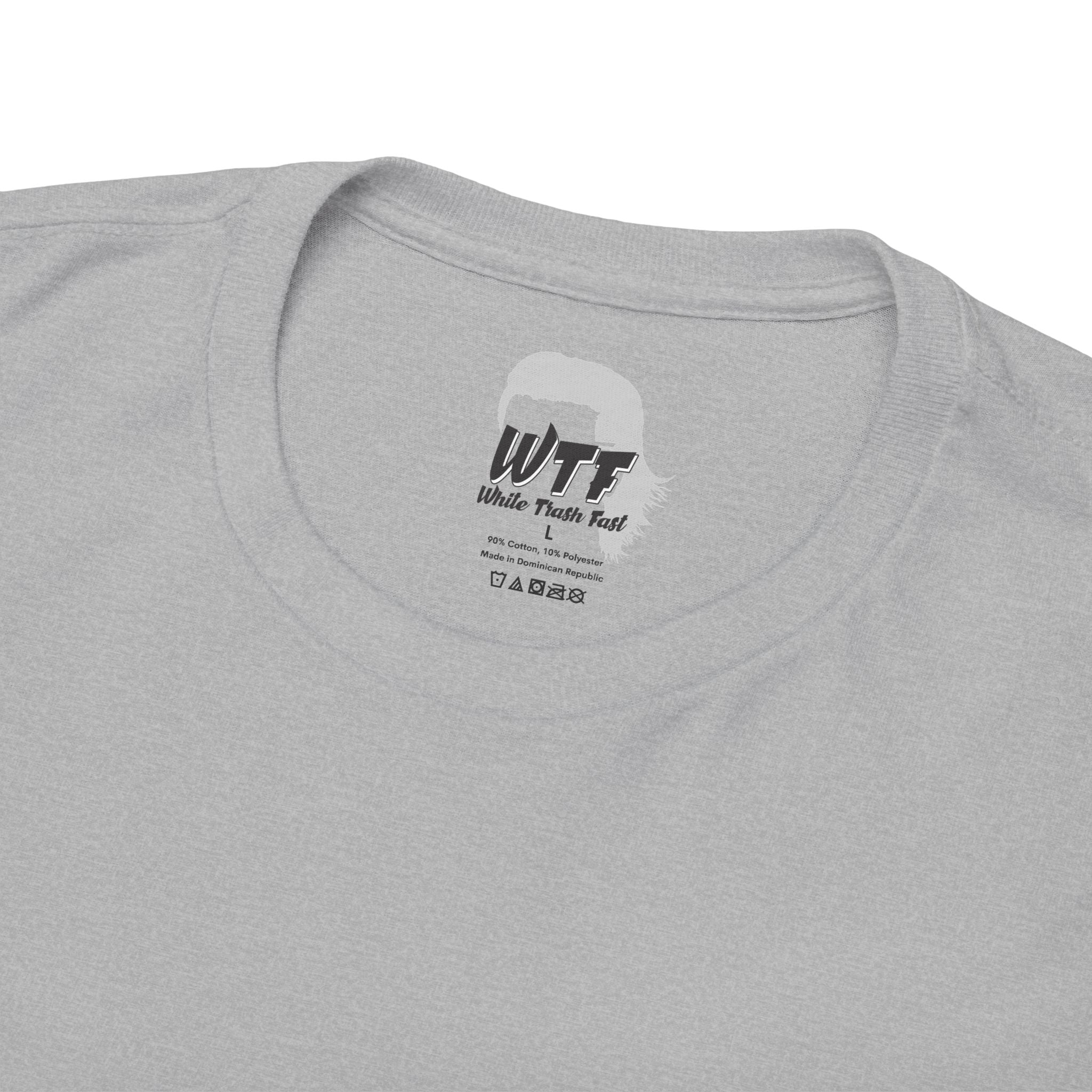 White Trash Fast Embroidered Unisex Heavy Cotton Tee