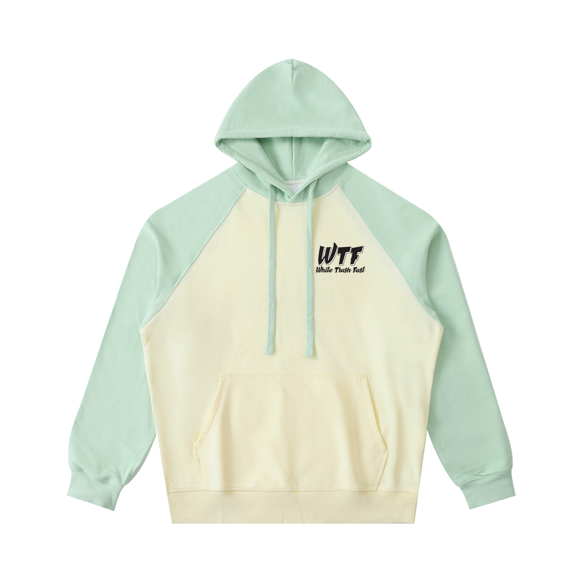 WTF Color-Block Raglan Sleeve Hoodie Unisex