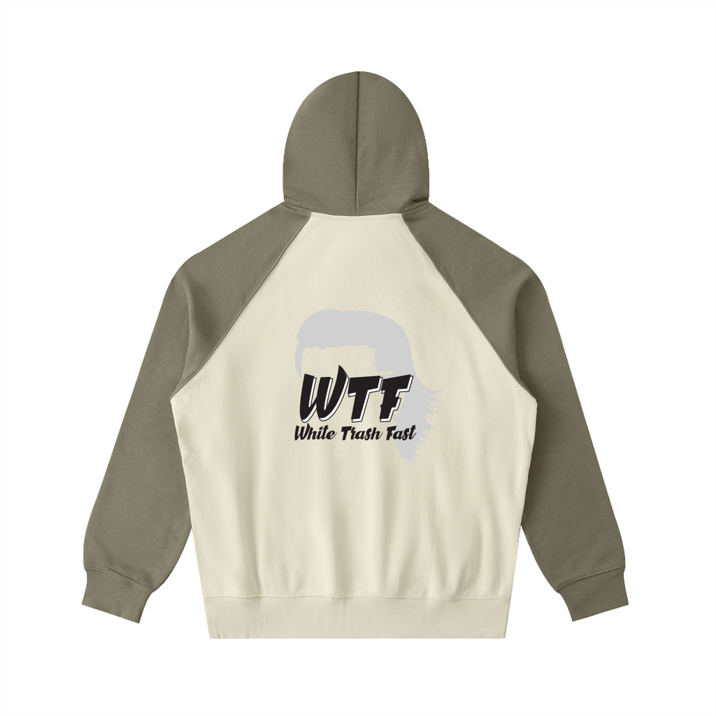 WTF Color-Block Raglan Sleeve Hoodie Unisex