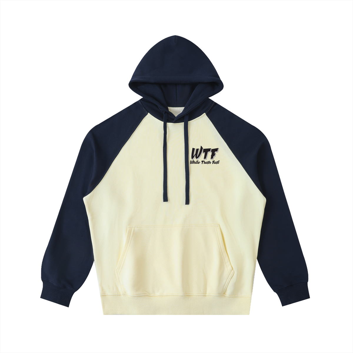 WTF Color-Block Raglan Sleeve Hoodie Unisex